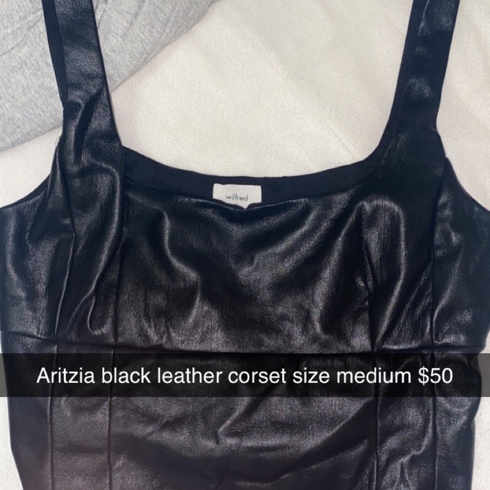 Aritzia leather corset